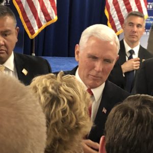 Vice-President Mike Pence Brings Trump’s Message—and a Lot of Math—to New Hampshire