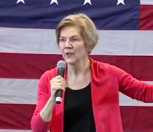 Elizabeth Warren Strikes Trumpian Themes in First Granite State Campaign Stop
