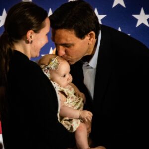 DeSantis Shakes Hands and Kisses Babies — Literally — During NH Visit