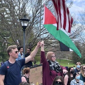 UNH Protesters Denounce Police Crackdown, Chant ‘Piggy, Piggy’ at Monday Protest