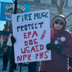 Protesters Descend on State House to Denounce Trump, Defend DEI and Foreign Aid